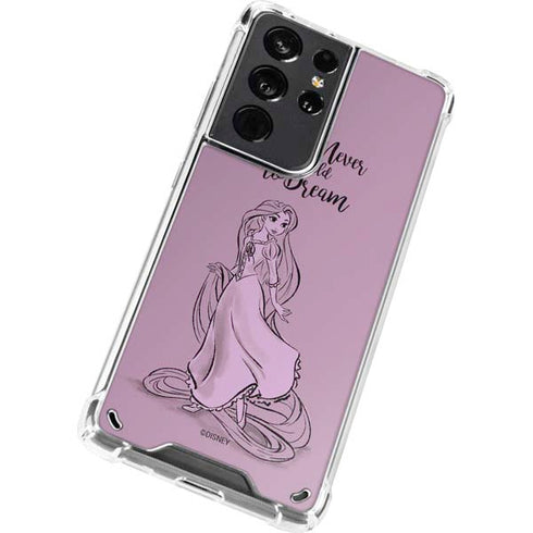 Disney Princess Rapunzel Never Too Old To Dream Art Galaxy S21 Ultra 5G Clear Case