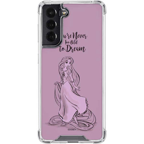 Disney Princess Rapunzel Never Too Old To Dream Art Galaxy S22 Clear Case