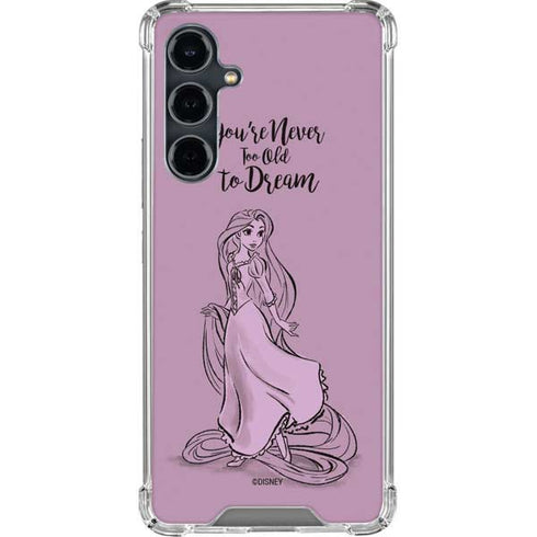Disney Princess Rapunzel Never Too Old To Dream Art Galaxy S23 FE Clear Case
