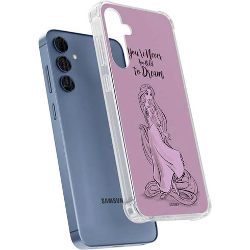 Disney Princess Rapunzel Never Too Old To Dream Art Galaxy S24 Clear Case