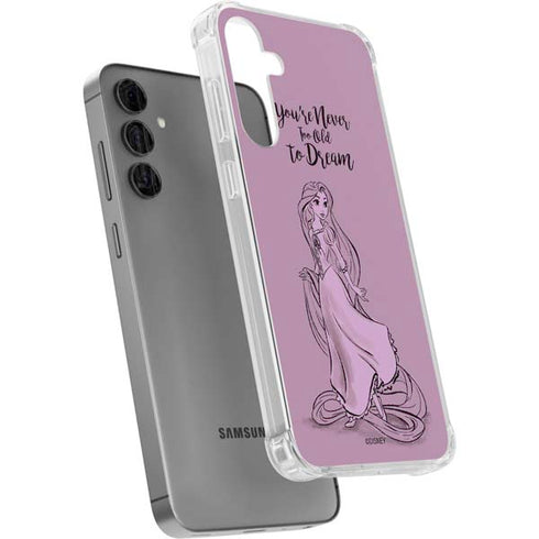 Disney Princess Rapunzel Never Too Old To Dream Art Galaxy S24 Plus Clear Case