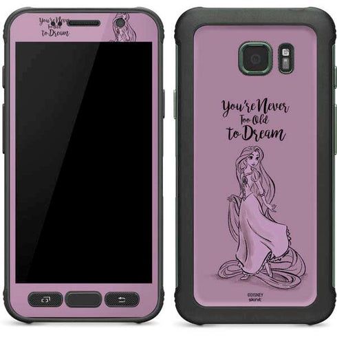 Disney Princess Rapunzel Never Too Old To Dream Art Galaxy S7 Active Skin