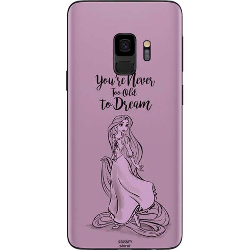 Disney Princess Rapunzel Never Too Old To Dream Art Galaxy S9 Skin