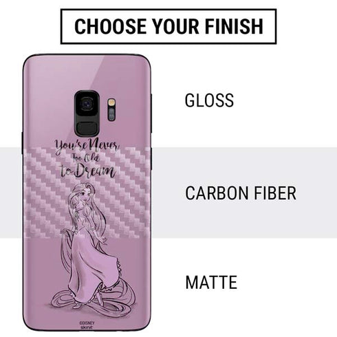 Disney Princess Rapunzel Never Too Old To Dream Art Galaxy S9 Skin