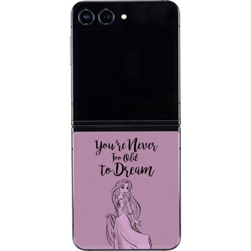 Disney Princess Rapunzel Never Too Old To Dream Art Galaxy Z Flip5 5G Skin