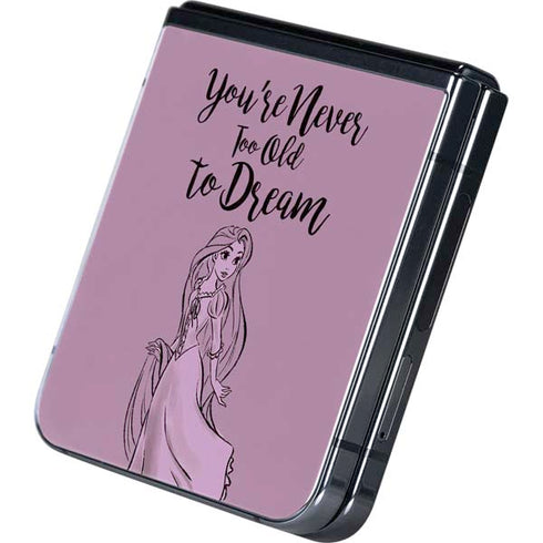 Disney Princess Rapunzel Never Too Old To Dream Art Galaxy Z Flip5 5G Skin