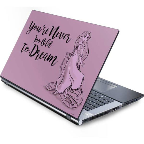 Disney Princess Rapunzel Never Too Old To Dream Art Generic Laptop Skin