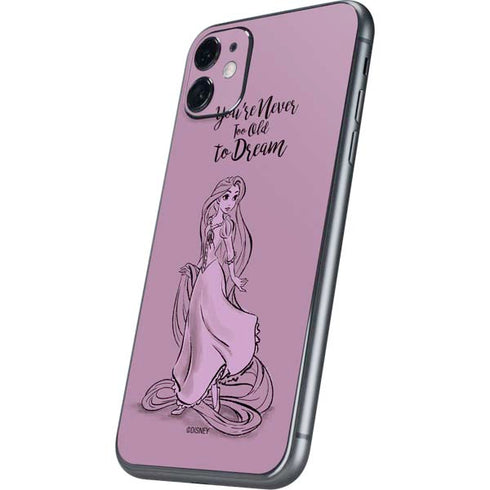 Disney Princess Rapunzel Never Too Old To Dream Art iPhone 11 Skin