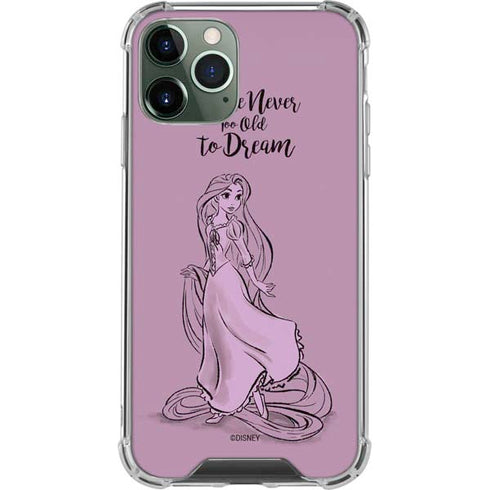 Disney Princess Rapunzel Never Too Old To Dream Art iPhone 12 Pro Clear Case