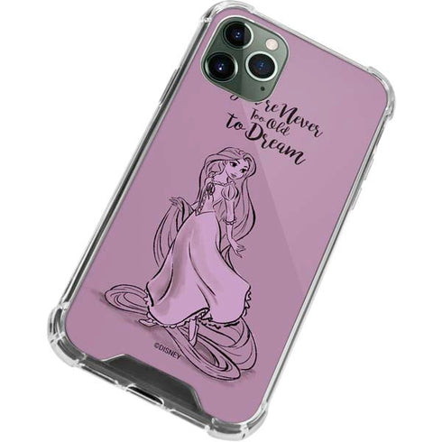 Disney Princess Rapunzel Never Too Old To Dream Art iPhone 12 Pro Clear Case