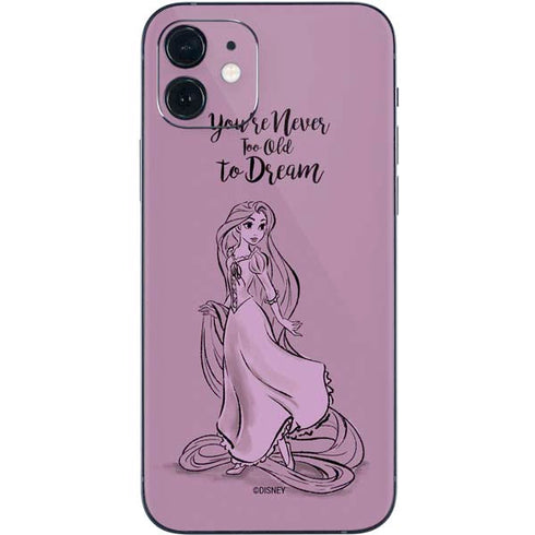 Disney Princess Rapunzel Never Too Old To Dream Art iPhone 12 Skin