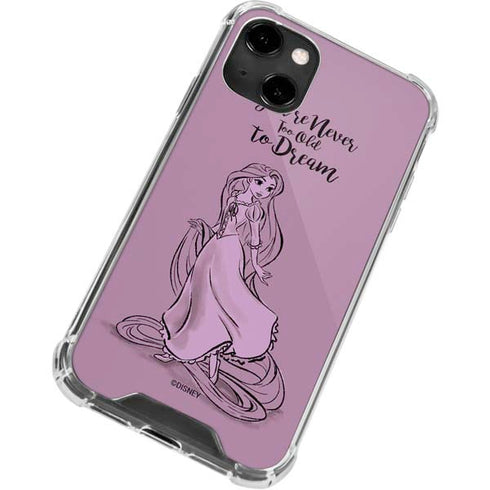 Disney Princess Rapunzel Never Too Old To Dream Art iPhone 13 Clear Case