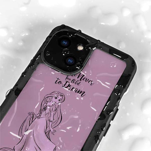 Disney Princess Rapunzel Never Too Old To Dream Art iPhone 13 Mini Waterproof Case