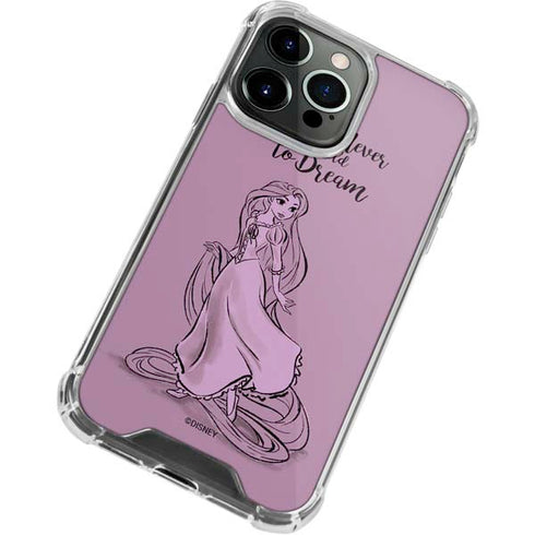 Disney Princess Rapunzel Never Too Old To Dream Art iPhone 13 Pro Clear Case