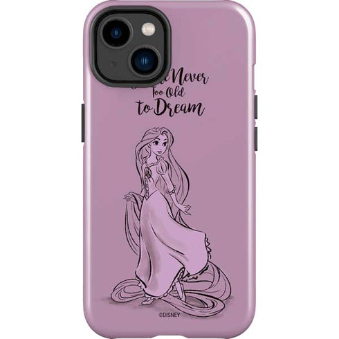 Disney Princess Rapunzel Never Too Old To Dream Art iPhone 14 Plus Impact Case