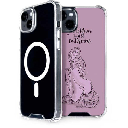 Disney Princess Rapunzel Never Too Old To Dream Art iPhone 15 Plus MagSafe Case