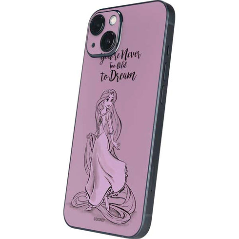 Disney Princess Rapunzel Never Too Old To Dream Art iPhone 14 Plus Skin