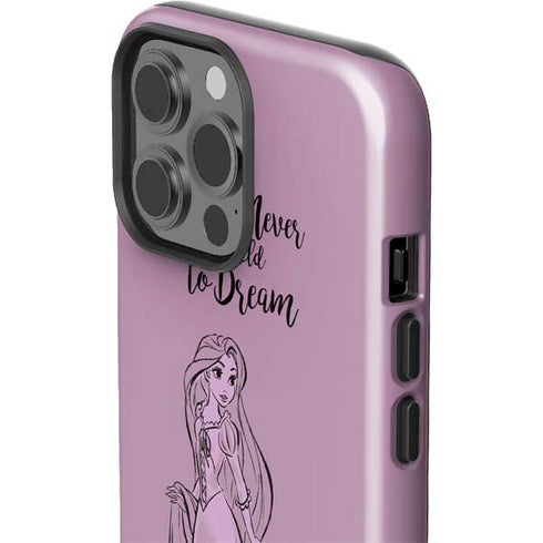 Disney Princess Rapunzel Never Too Old To Dream Art iPhone 15 Pro Max Impact Case