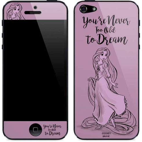 Disney Princess Rapunzel Never Too Old To Dream Art iPhone 5/5s/5SE Skin
