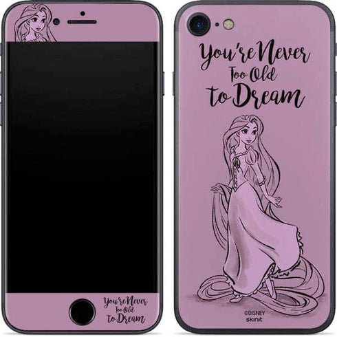 Disney Princess Rapunzel Never Too Old To Dream Art iPhone 7 Skin