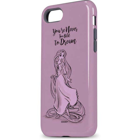 Disney Princess Rapunzel Never Too Old To Dream Art iPhone 8 Pro Case