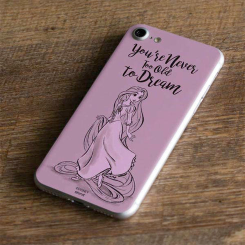 Disney Princess Rapunzel Never Too Old To Dream Art iPhone 8 Skin