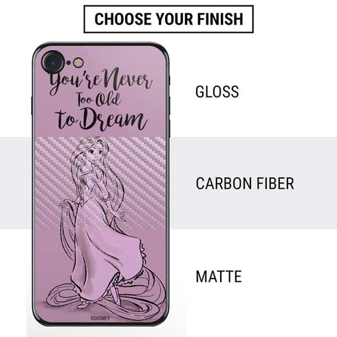 Disney Princess Rapunzel Never Too Old To Dream Art iPhone SE (2nd & 3rd Gen) Skin