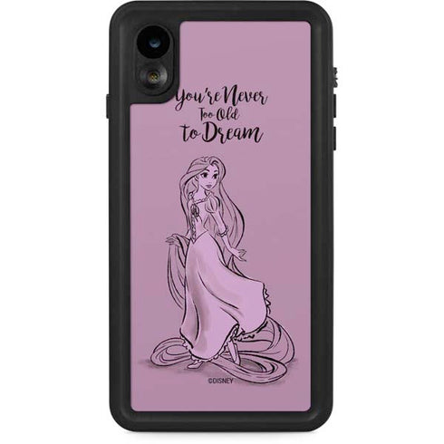 Disney Princess Rapunzel Never Too Old To Dream Art iPhone XR Waterproof Case
