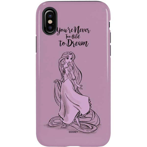 Disney Princess Rapunzel Never Too Old To Dream Art iPhone XS Pro Case
