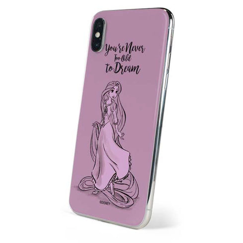 Disney Princess Rapunzel Never Too Old To Dream Art iPhone XS Skin