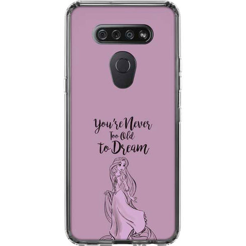 Disney Princess Rapunzel Never Too Old To Dream Art LG K51/Q51 Clear Case