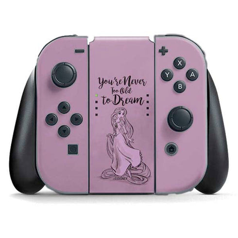 Disney Princess Rapunzel Never Too Old To Dream Art Nintendo Switch (2017-2021) Joy-Con Controller Skin