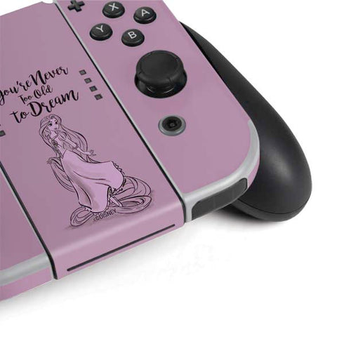 Disney Princess Rapunzel Never Too Old To Dream Art Nintendo Switch OLED (2021) Skin