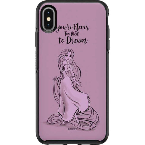 Disney Princess Rapunzel Never Too Old To Dream Art Otterbox Symmetry iPhone Skin