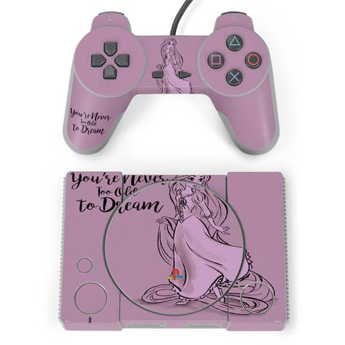 Disney Princess Rapunzel Never Too Old To Dream Art PlayStation Classic Bundle Skin