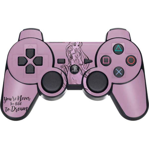 Disney Princess Rapunzel Never Too Old To Dream Art PS3 Dual Shock wireless controller Skin