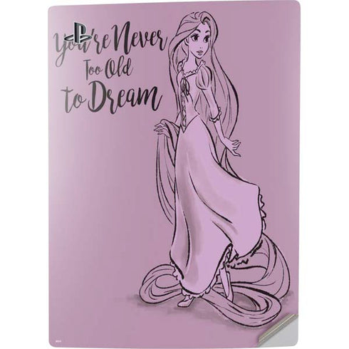 Disney Princess Rapunzel Never Too Old To Dream Art PS5 Digital Edition Console Skin
