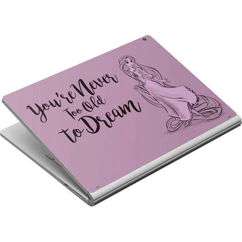 Disney Princess Rapunzel Never Too Old To Dream Art Surface Book Skin