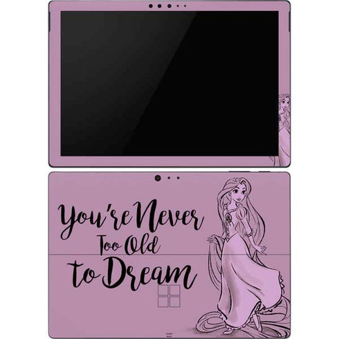 Disney Princess Rapunzel Never Too Old To Dream Art Surface Pro 6 Skin