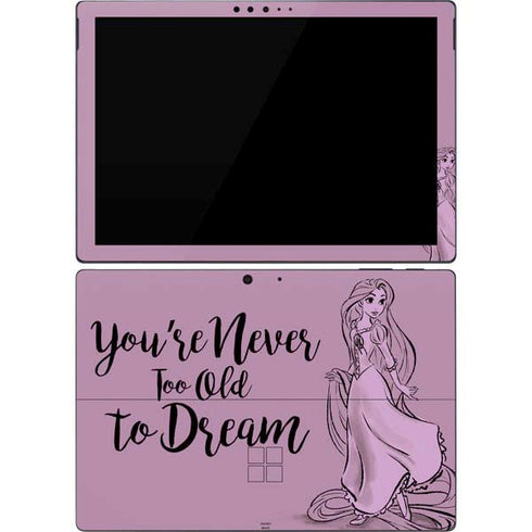 Disney Princess Rapunzel Never Too Old To Dream Art Surface Pro 7 Skin