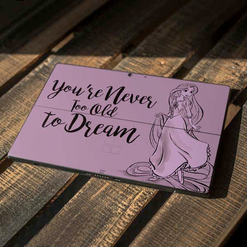 Disney Princess Rapunzel Never Too Old To Dream Art Surface Pro 7 Skin