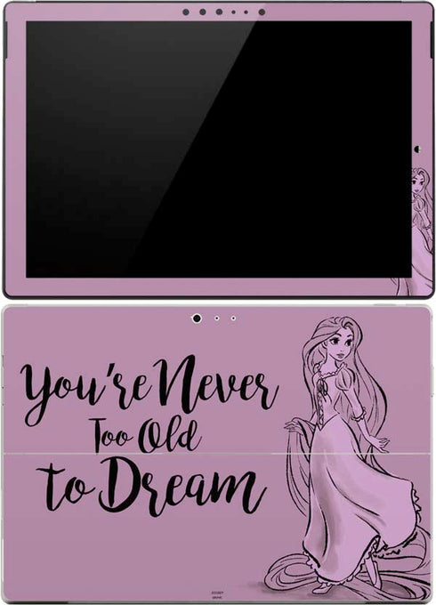 Disney Princess Rapunzel Never Too Old To Dream Art Surface Pro (2017) Skin