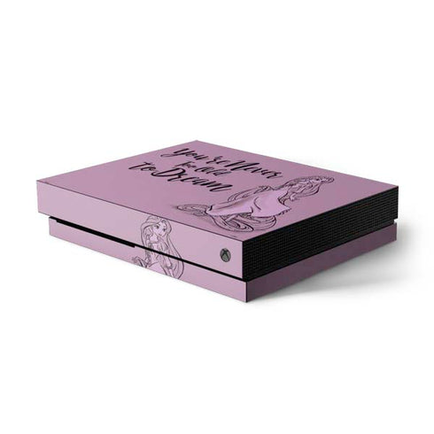 Disney Princess Rapunzel Never Too Old To Dream Art Xbox One X Console Skin