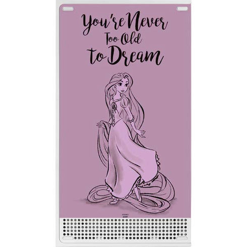 Disney Princess Rapunzel Never Too Old To Dream Art Xbox Series S Console Skin