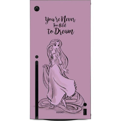 Disney Princess Rapunzel Never Too Old To Dream Art Xbox Series X Console Skin