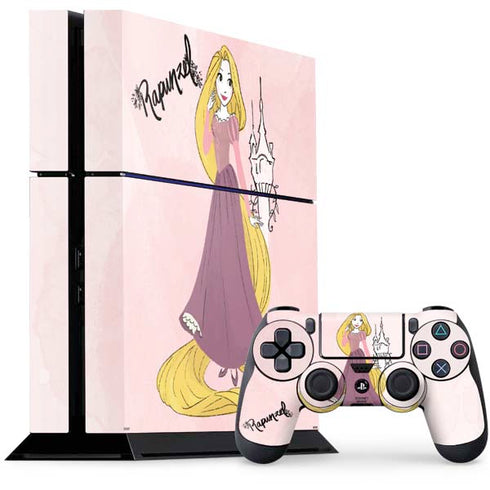 Disney Princess Rapunzel Art PS4 Console and Controller Bundle Skin