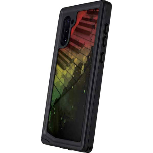 Rasta Color Keys Galaxy Note 10 Waterproof Case