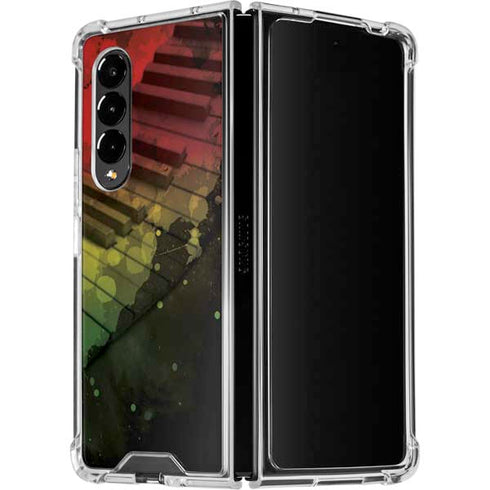 Rasta Color Keys Galaxy Z Fold4 5G Clear Case