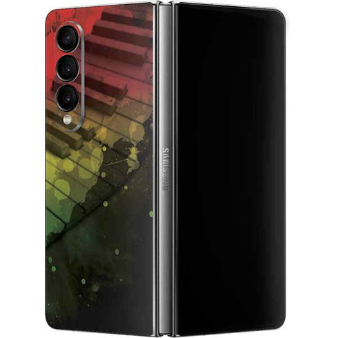 Rasta Color Keys Galaxy Z Fold4 5G Skin