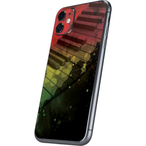 Rasta Color Keys iPhone 11 Skin